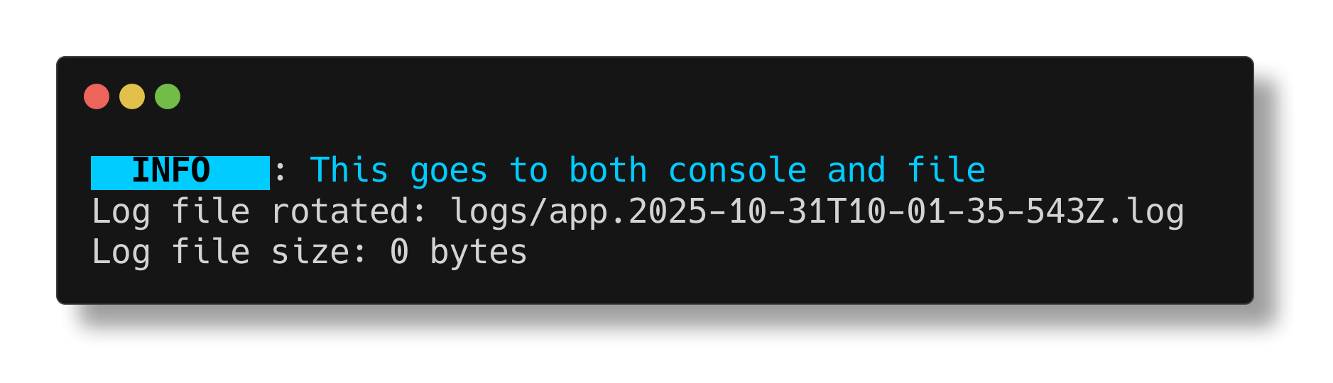 File logging example screenshot
